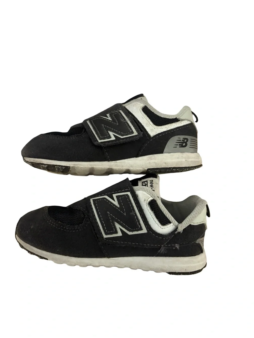New Balance 574 Hook & Loop Toddler Sneakers Black Size 9C